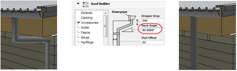 tss9 Straight Downpipe in Roof Builder